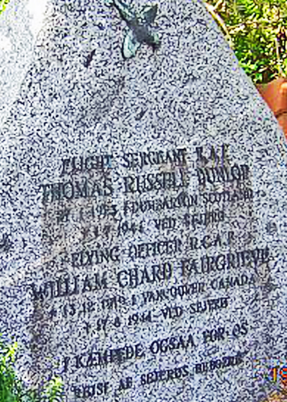 F/Sgt Thomas Russell Dunlop<br/><br /><br />died April 10th, 1944